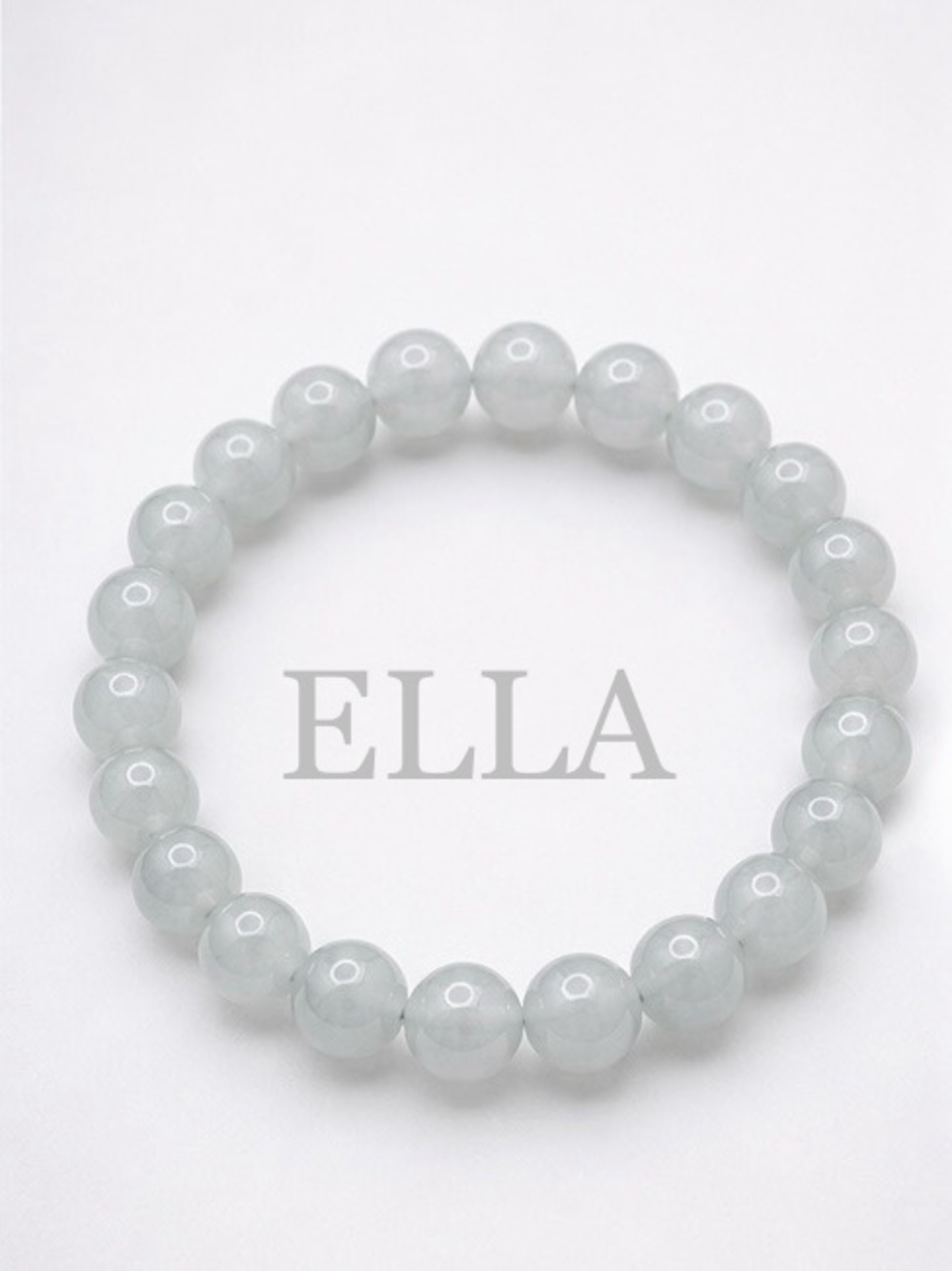 Smoky Gray Glass Beaded Stretch Bracelet | Milky Glass | Stack